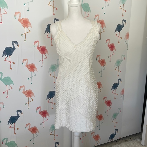 Studio M Dresses & Skirts - White textured dress, knee length